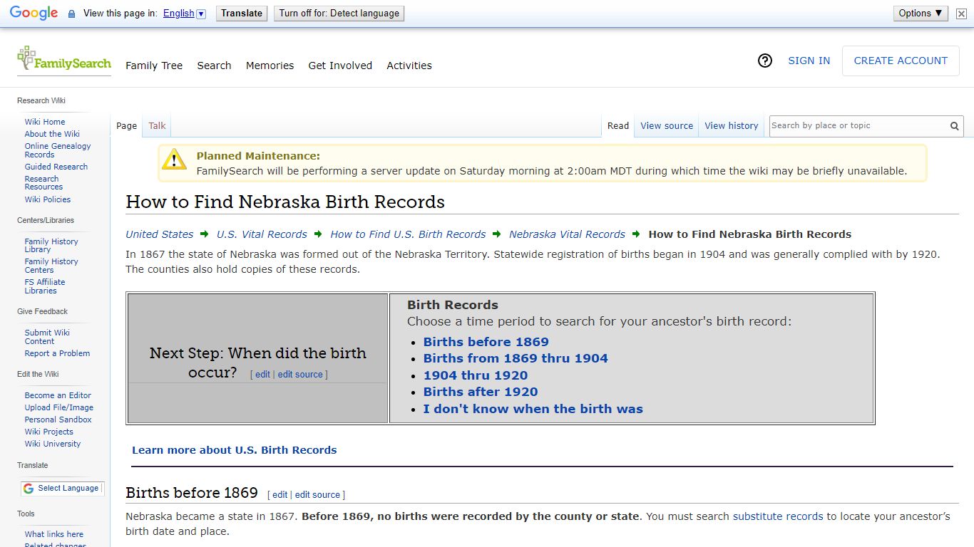 How to Find Nebraska Birth Records • FamilySearch